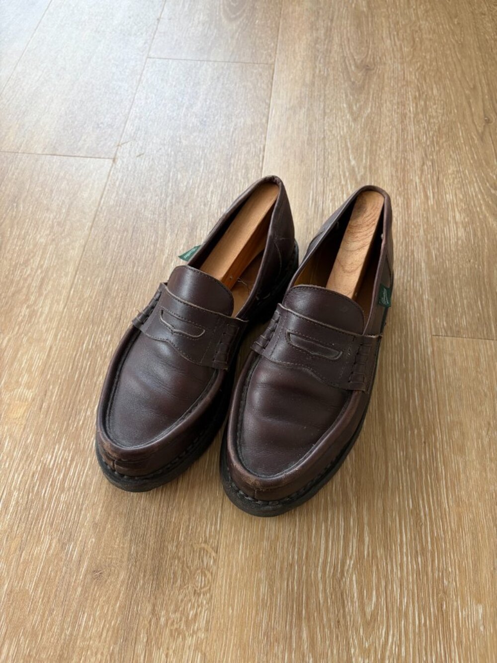 Paraboot Michael Loafers Cafe Brown Leather UK 8